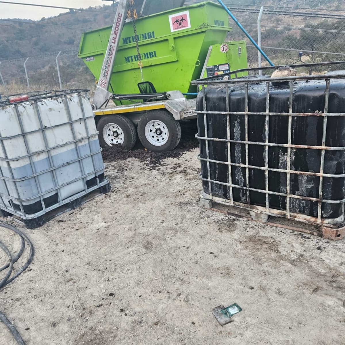 Mthumbi water-treatment equipment deployed at an operational site